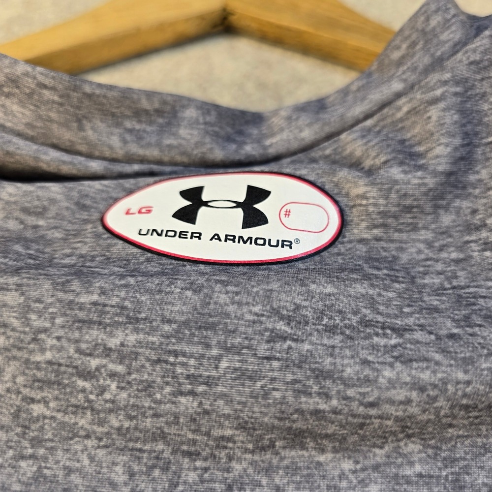 Under Armour HeatGear Compression Shirt Mens Large Gray Long Sleeve Training Top - Picture 4 of 5